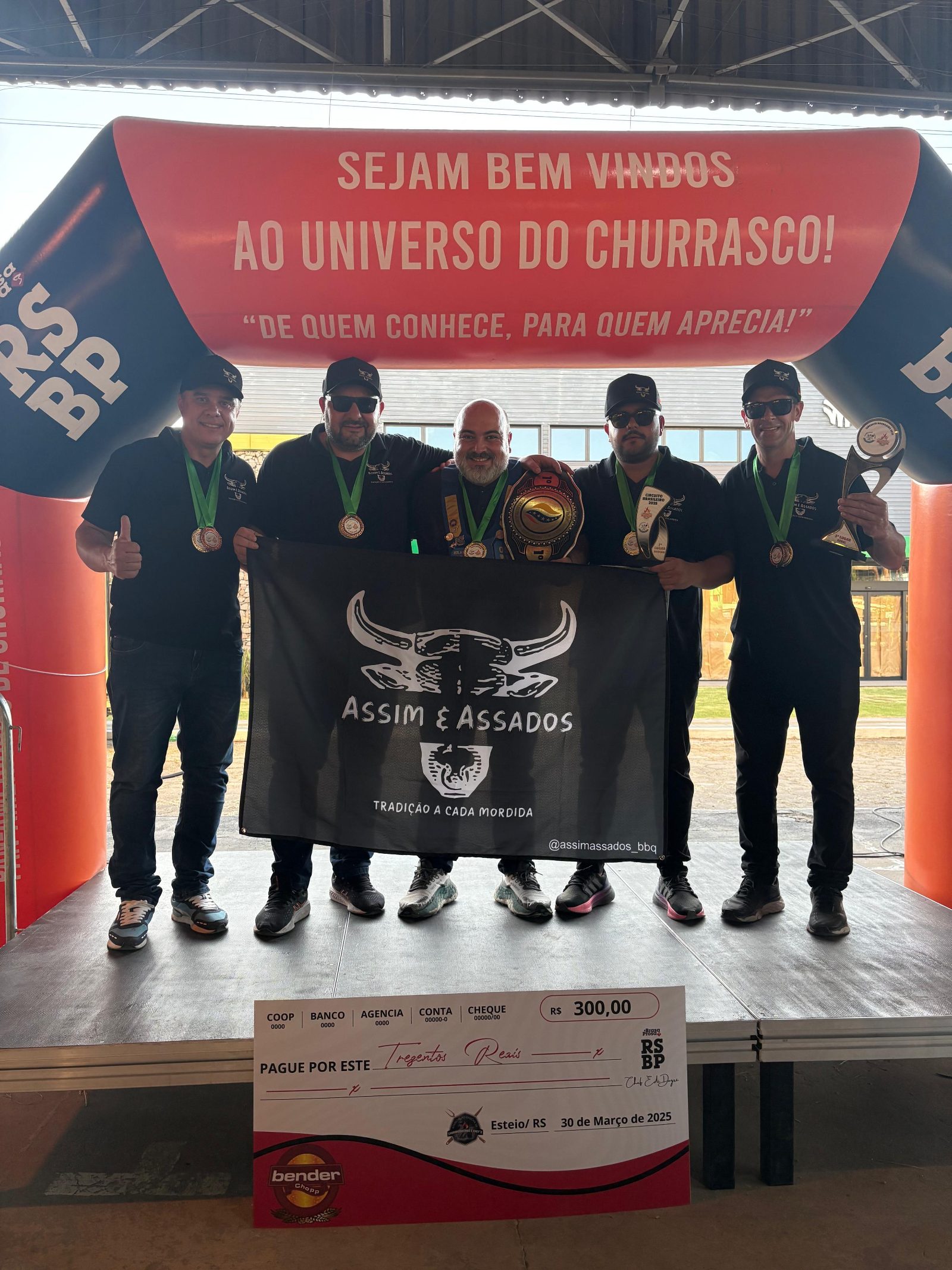 Pódio 1º Etapa Brasileiro de Assadores 2025 Campeão Bovino